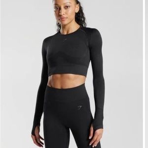 gymshark flex sports long sleeve crop top